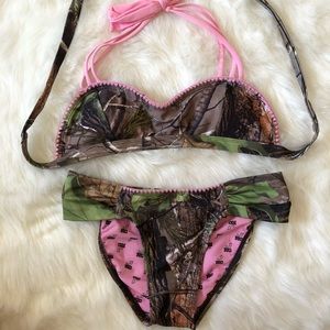 Camouflage and Pink Bikini